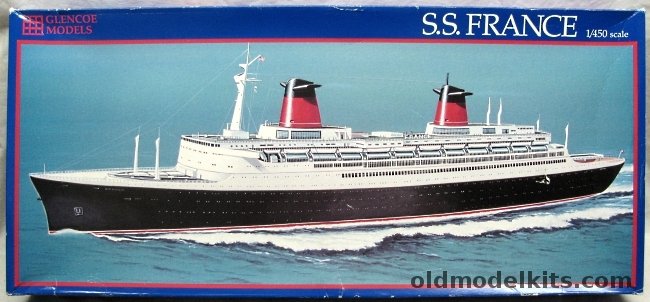 Glencoe 1/450 SS France (SS Norway) Ocean Liner - (ex-ITC / Ideal), 09302 plastic model kit